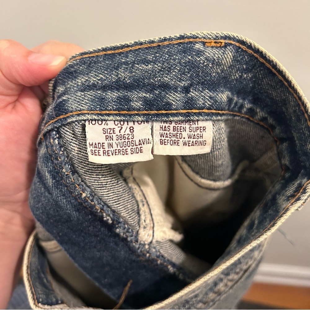 Vintage Roberto Orsini Denim Skirt 7/8 acid wash 80s jean - Picture 10 of 12